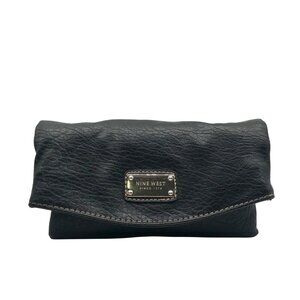 Nine West Black Faux Leather Flap Crossbody Bag